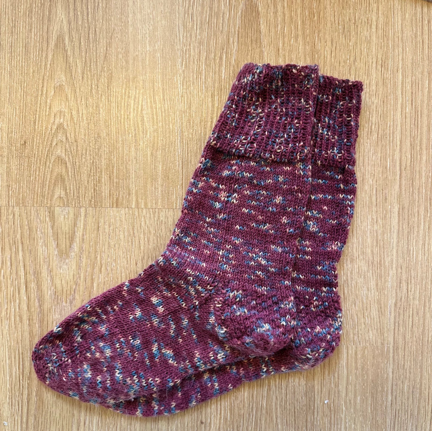 Herren I Wollsocken I Socken I bordo grün gelb