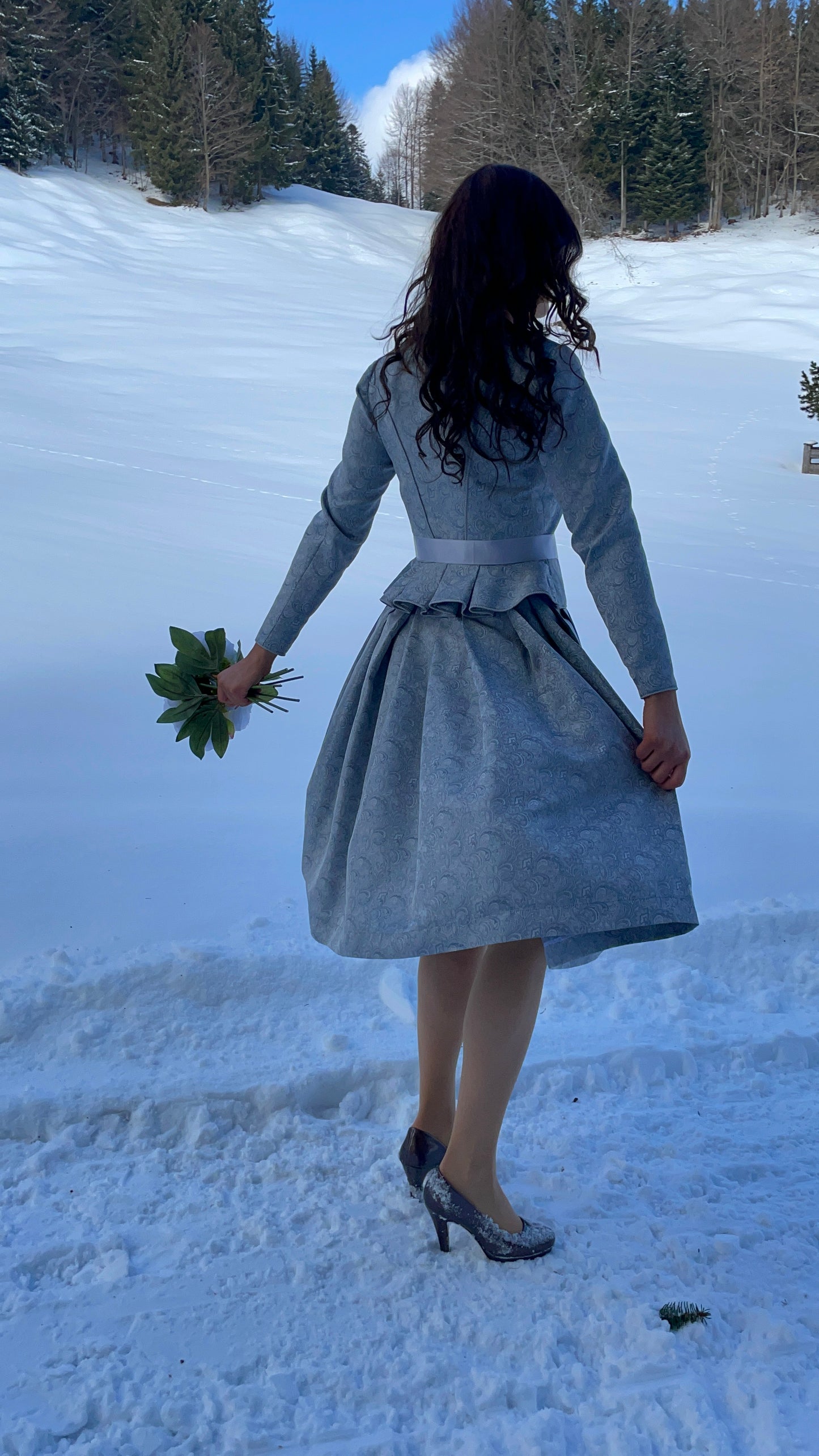 Dirndl Töne des Grau - zweiteiler